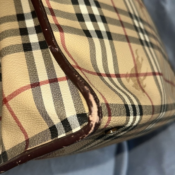 Burberry Beige and Brown Checkered Briefcase - Picture 9 of 16